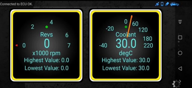 obd2 coolant temperature sensor _ temperature gauge
