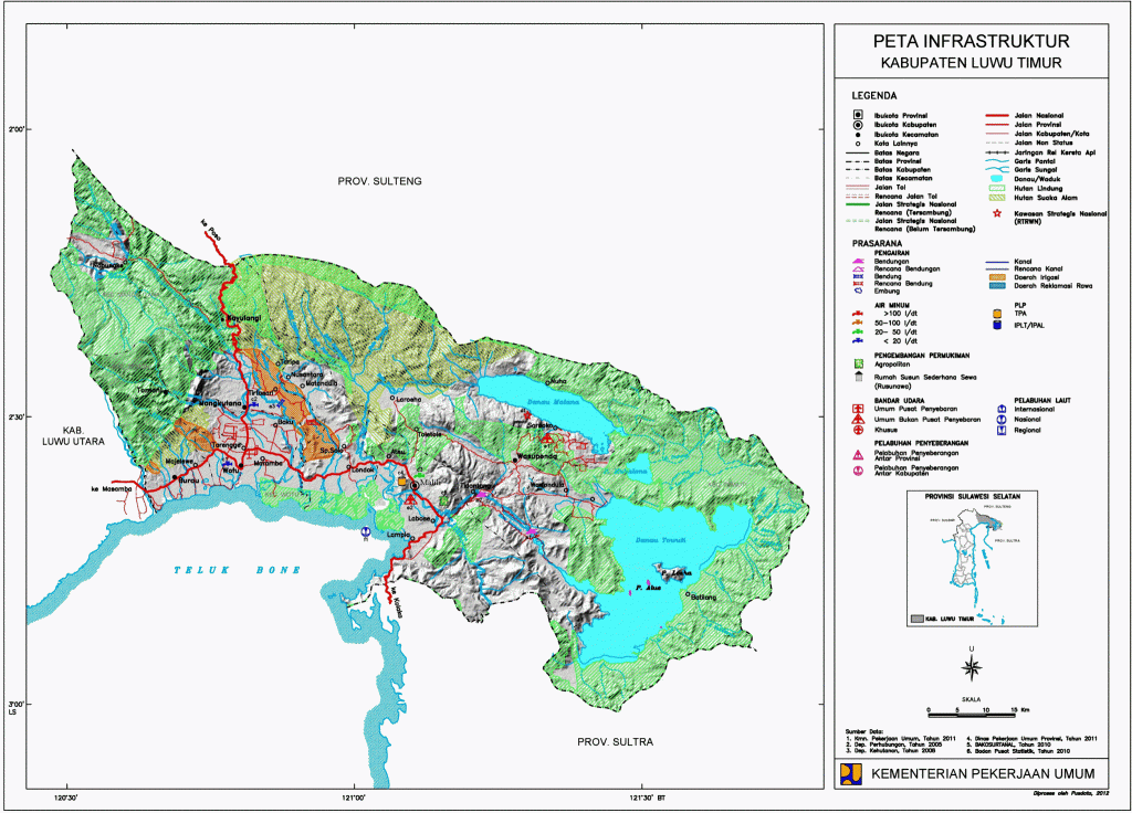 Peta Kabupaten Luwu Timur