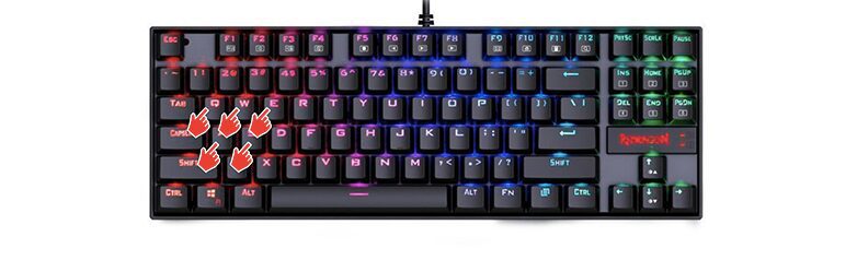 How to change color on Redragon keyboard - Keys selection