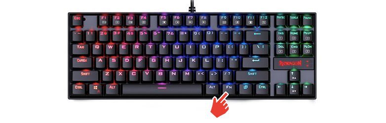 How to change color on Redragon keyboard - Fn
